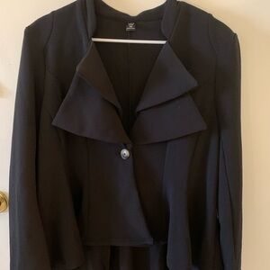 SHEIN Black Women's Blazer with Button